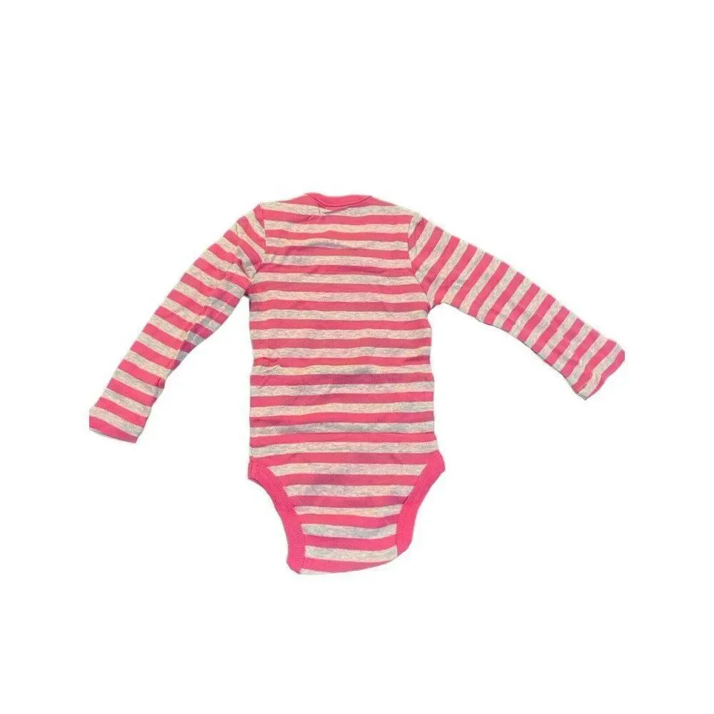 Baby Boy or Girl 12 - 18 Infant Striped Bodysuit Long Sleeve New Set Of  3 Gift